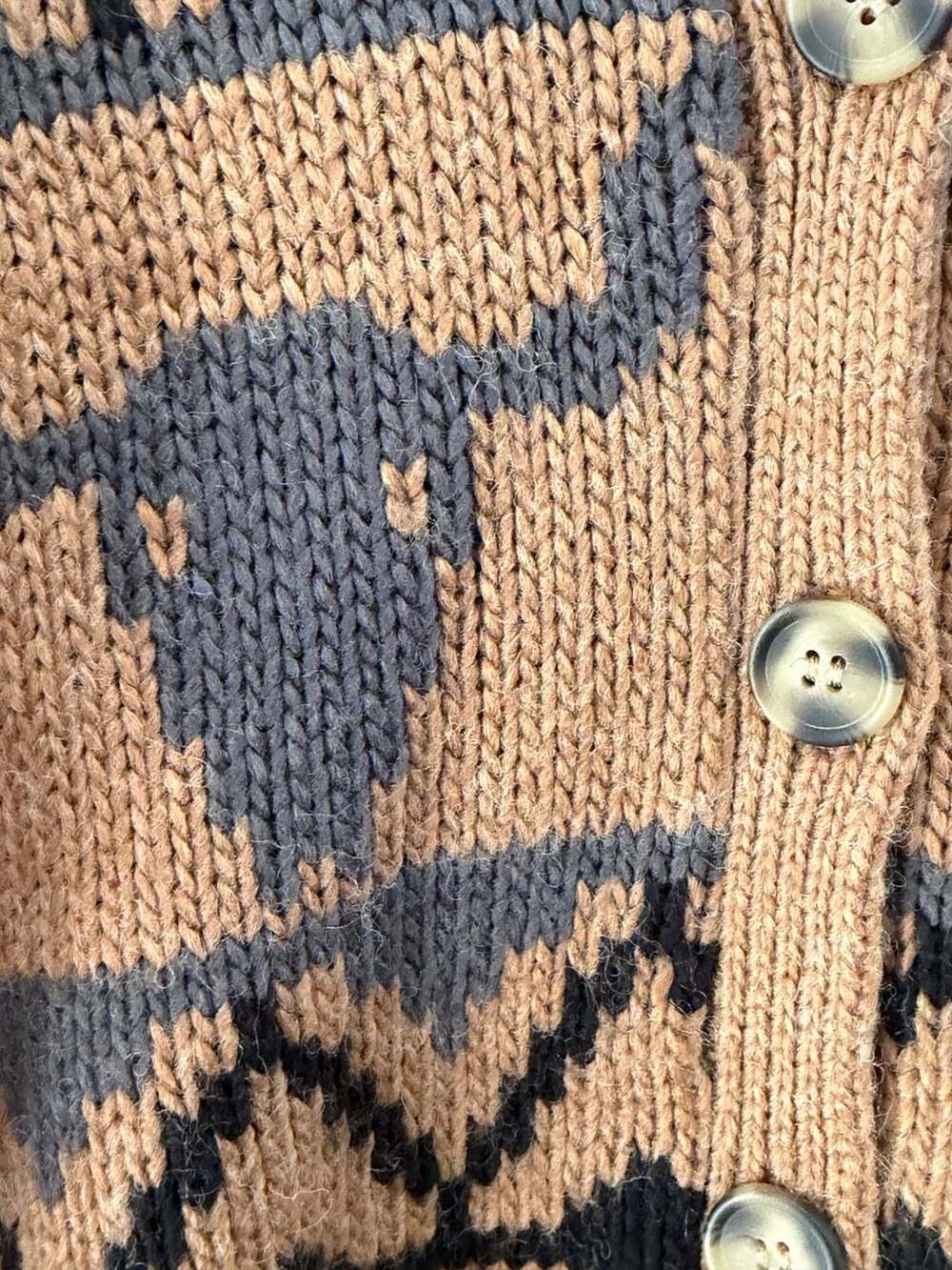 Stetson Steer Head Cropped Cardigan Brown Size M - Picture 3 of 14